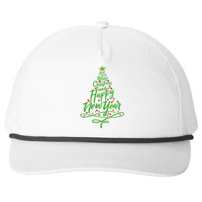 Merry Christmas Tree Snapback Five-Panel Rope Hat