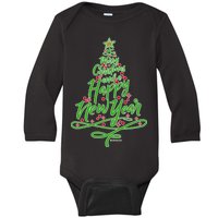 Merry Christmas Tree Baby Long Sleeve Bodysuit