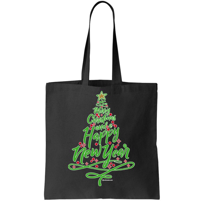 Merry Christmas Tree Tote Bag