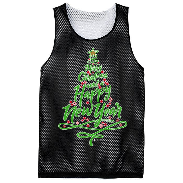 Merry Christmas Tree Mesh Reversible Basketball Jersey Tank