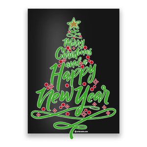 Merry Christmas Tree Poster