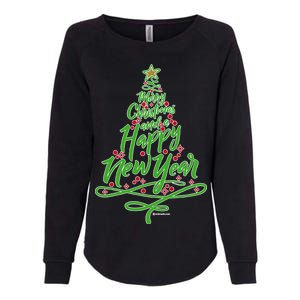 Merry Christmas Tree Womens California Wash Sweatshirt