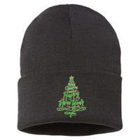 Merry Christmas Tree Sustainable Knit Beanie