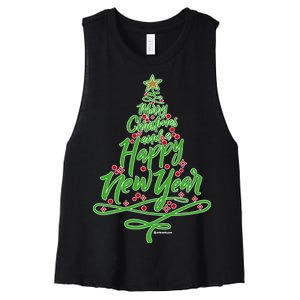 Merry Christmas Tree Women's Racerback Cropped Tank