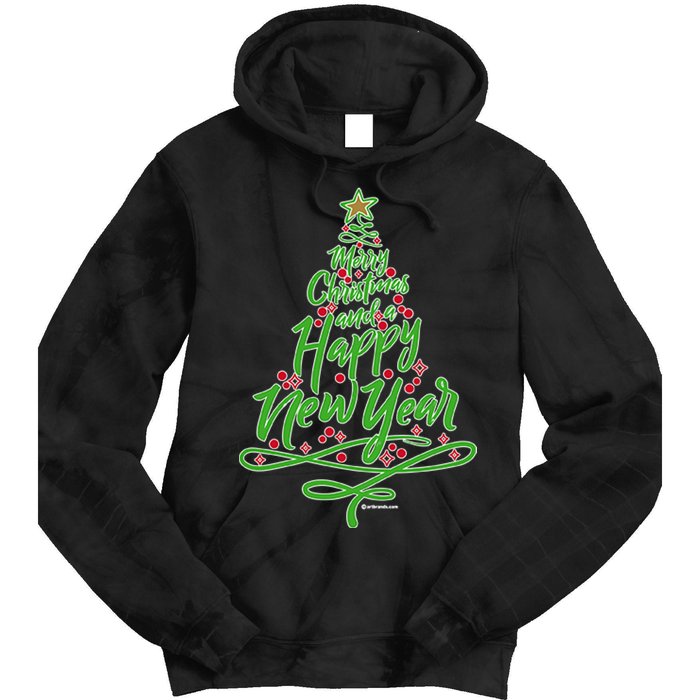 Merry Christmas Tree Tie Dye Hoodie