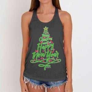 Merry Christmas Tree Women's Knotted Racerback Tank