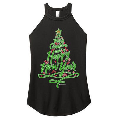 Merry Christmas Tree Women’s Perfect Tri Rocker Tank