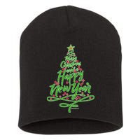 Merry Christmas Tree Short Acrylic Beanie