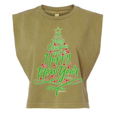 Merry Christmas Tree Garment-Dyed Women's Muscle Tee