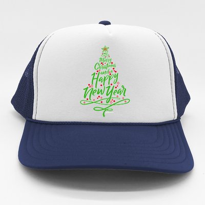 Merry Christmas Tree Trucker Hat