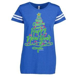 Merry Christmas Tree Enza Ladies Jersey Football T-Shirt