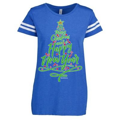 Merry Christmas Tree Enza Ladies Jersey Football T-Shirt