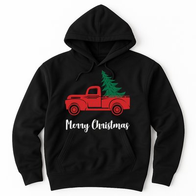 Merry Christmas Tree and Truck Hoodie