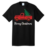 Merry Christmas Tree and Truck Tall T-Shirt