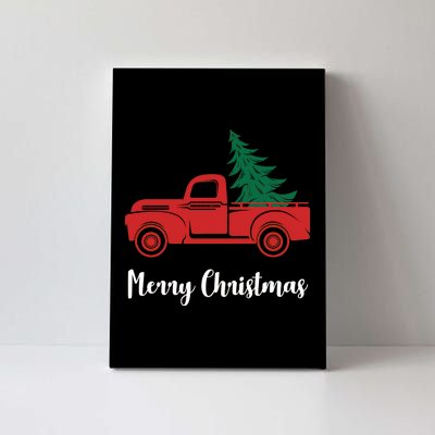 Merry Christmas Tree and Truck Canvas