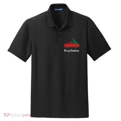 Merry Christmas Tree and Truck Dry Zone Grid Polo