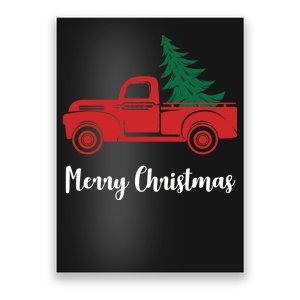 Merry Christmas Tree and Truck Poster