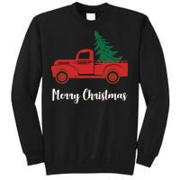 Merry Christmas Tree and Truck Tall Sweatshirt