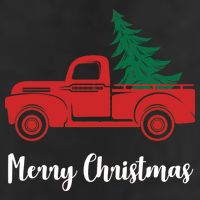 Merry Christmas Tree and Truck Hat
