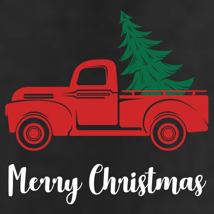 Merry Christmas Tree and Truck Hat