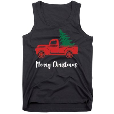 Merry Christmas Tree and Truck Tank Top