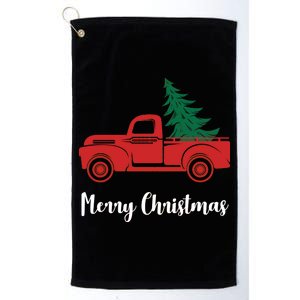 Merry Christmas Tree and Truck Platinum Collection Golf Towel