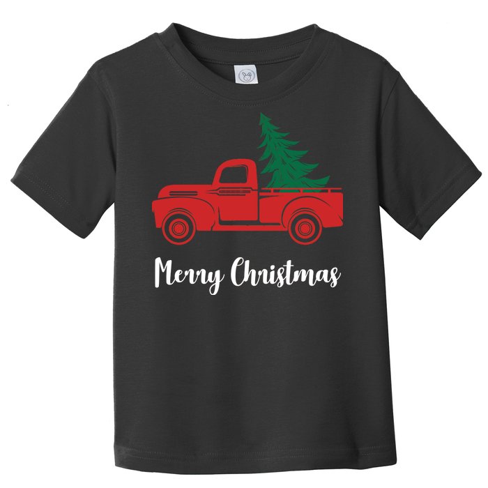 Merry Christmas Tree and Truck Toddler T-Shirt