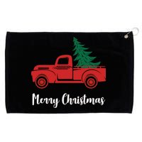 Merry Christmas Tree and Truck Grommeted Golf Towel