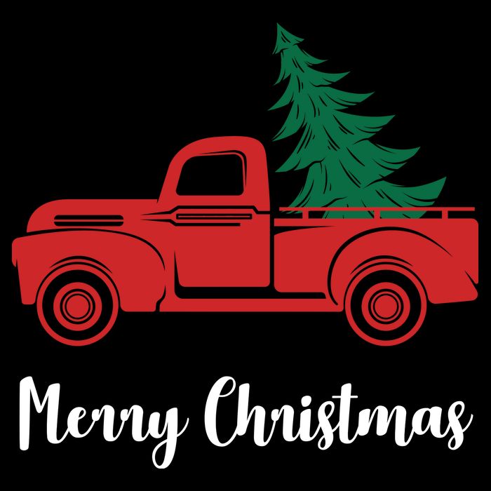 Merry Christmas Tree and Truck Wool Snapback Cap