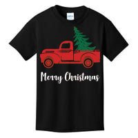 Merry Christmas Tree and Truck Kids T-Shirt