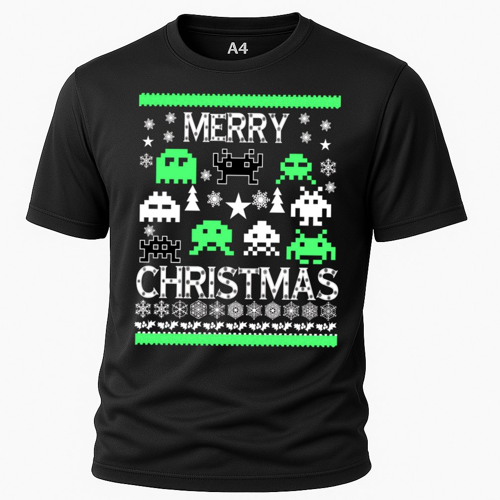Merry Christmas Ugly Alien Sweater Performance Shirt