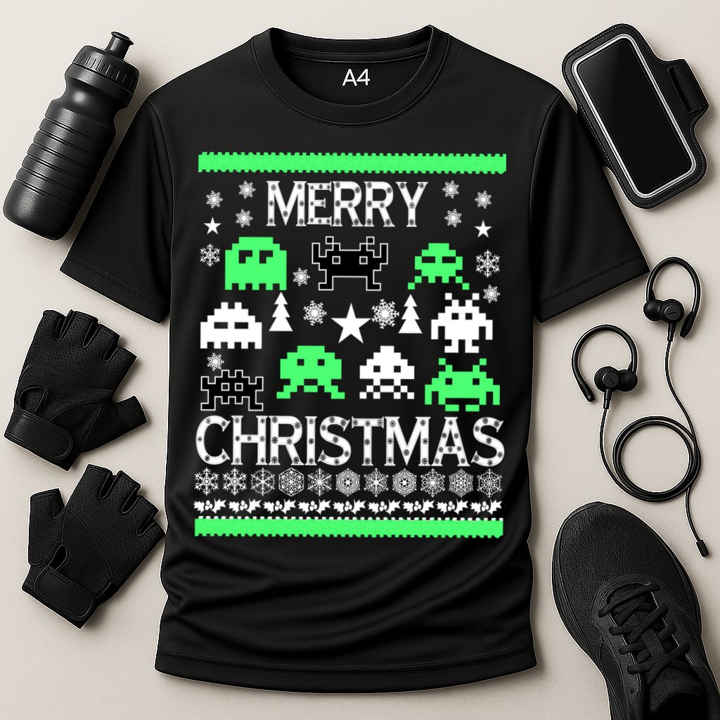 Merry Christmas Ugly Alien Sweater Performance Shirt