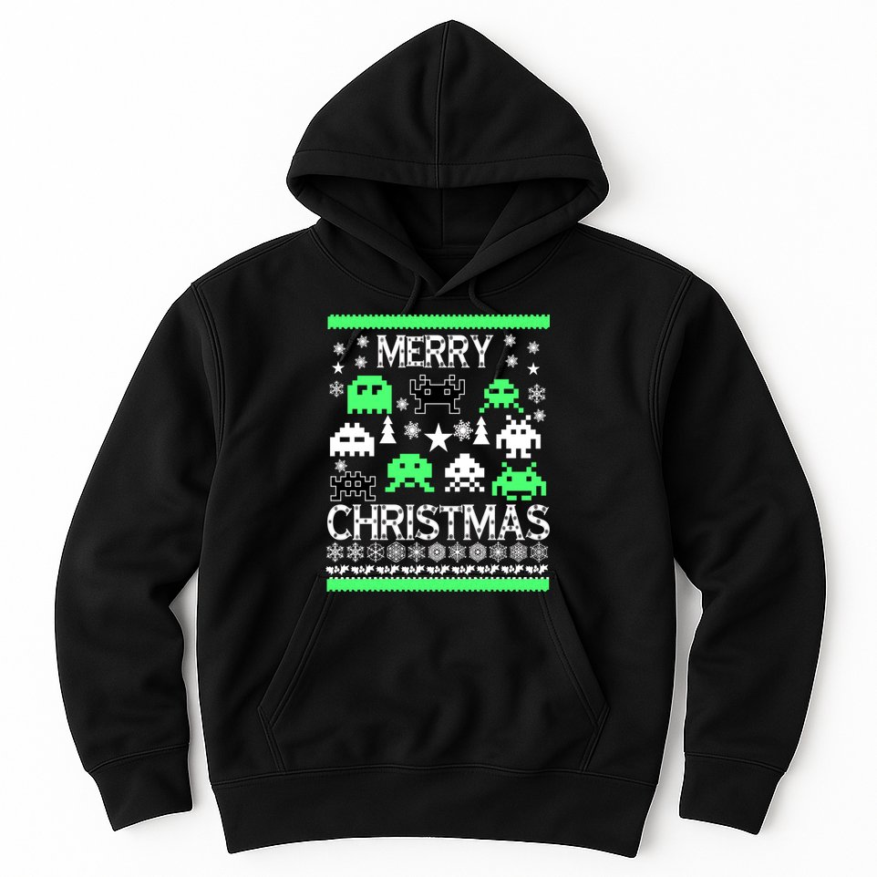 Merry Christmas Ugly Alien Sweater Hoodie