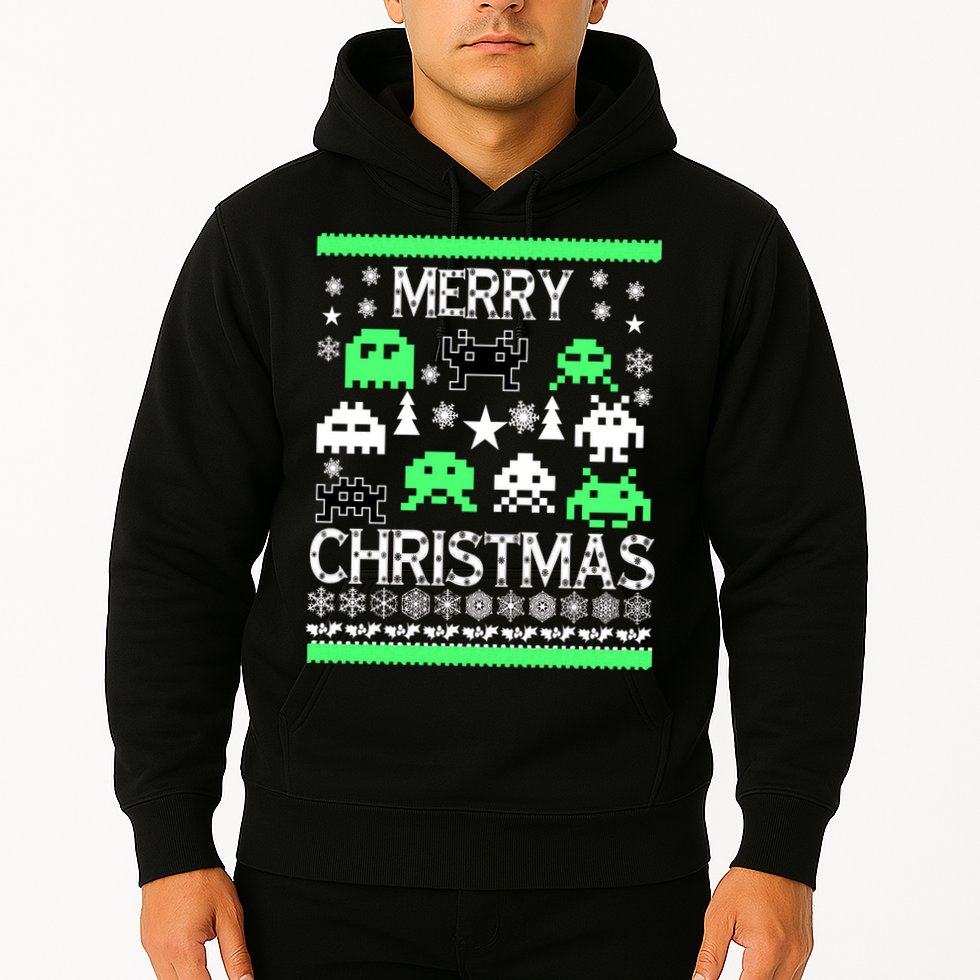 Merry Christmas Ugly Alien Sweater Hoodie