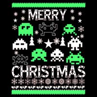 Merry Christmas Ugly Alien Sweater Apron