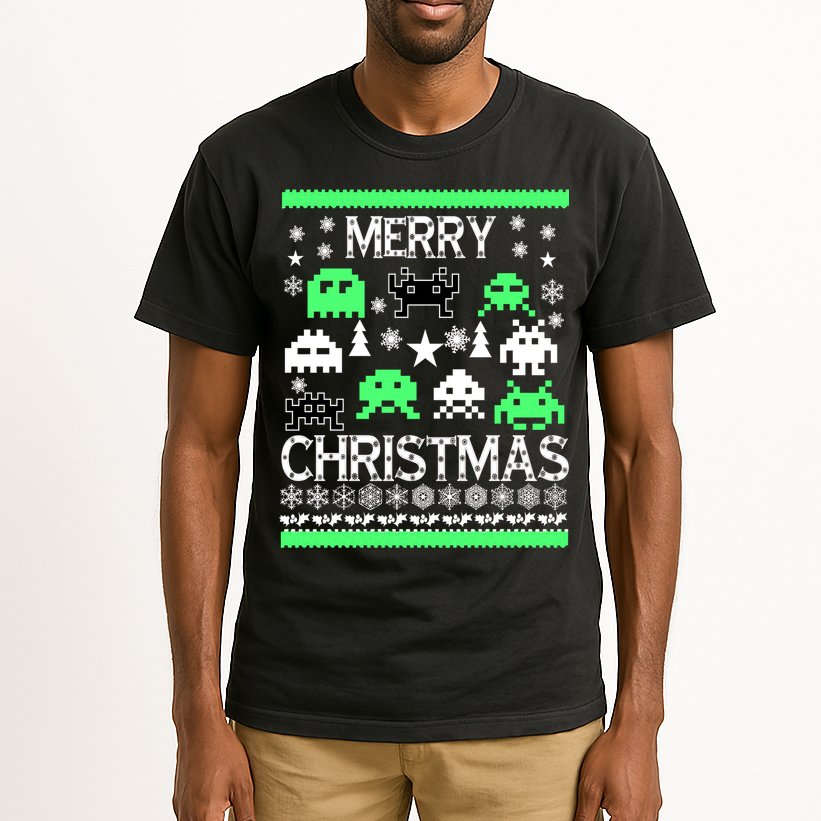 Merry Christmas Ugly Alien Sweater Tall T-Shirt