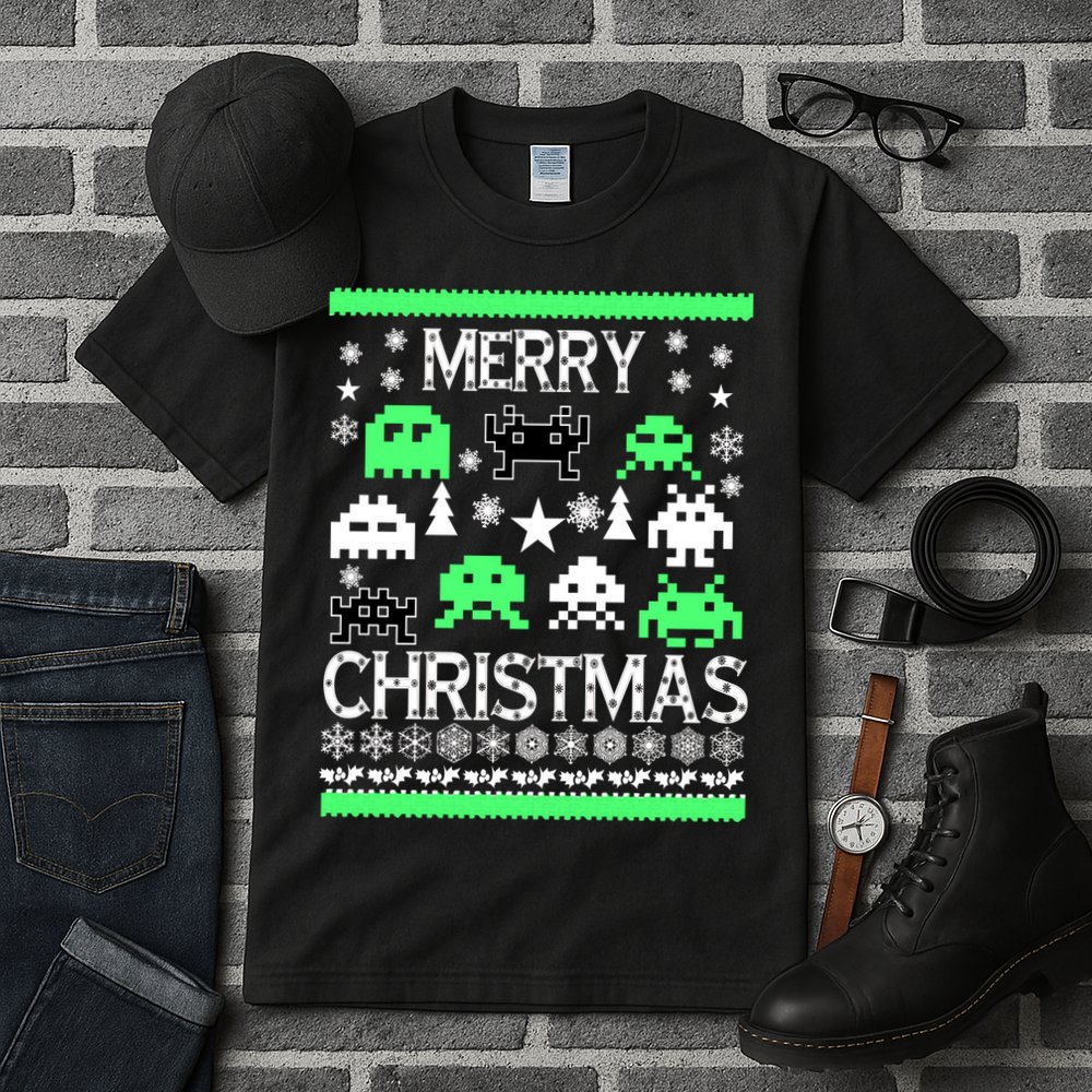 Merry Christmas Ugly Alien Sweater Tall T-Shirt
