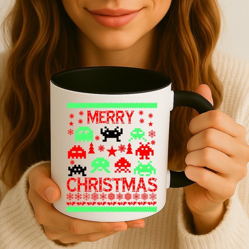 Merry Christmas Ugly Alien Sweater Mug