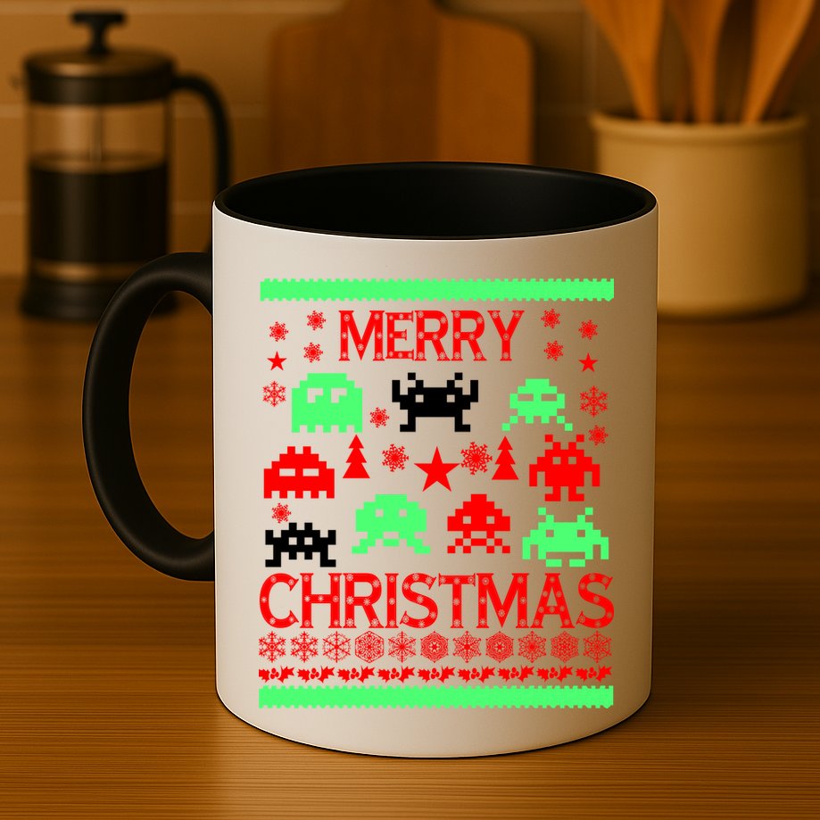Merry Christmas Ugly Alien Sweater Mug