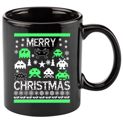 Merry Christmas Ugly Alien Sweater 11oz C Handle Ceramic Mug