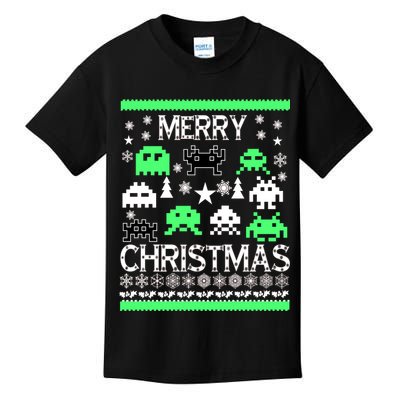 Merry Christmas Ugly Alien Sweater Kids T-Shirt