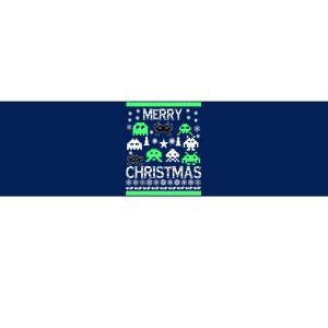 Merry Christmas Ugly Alien Sweater Bumper Sticker