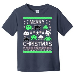 Merry Christmas Ugly Alien Sweater Toddler T-Shirt