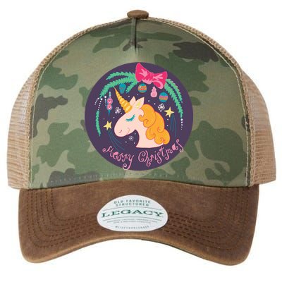 Merry Christmas Unicorn Legacy Tie Dye Trucker Hat