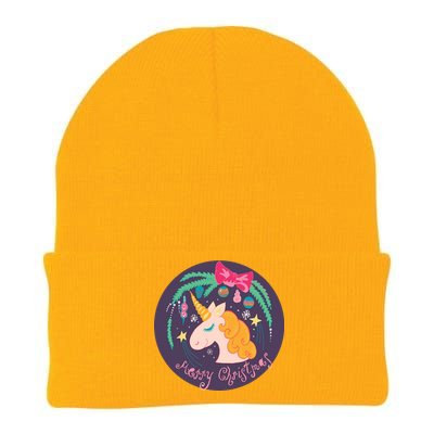 Merry Christmas Unicorn Knit Cap Winter Beanie