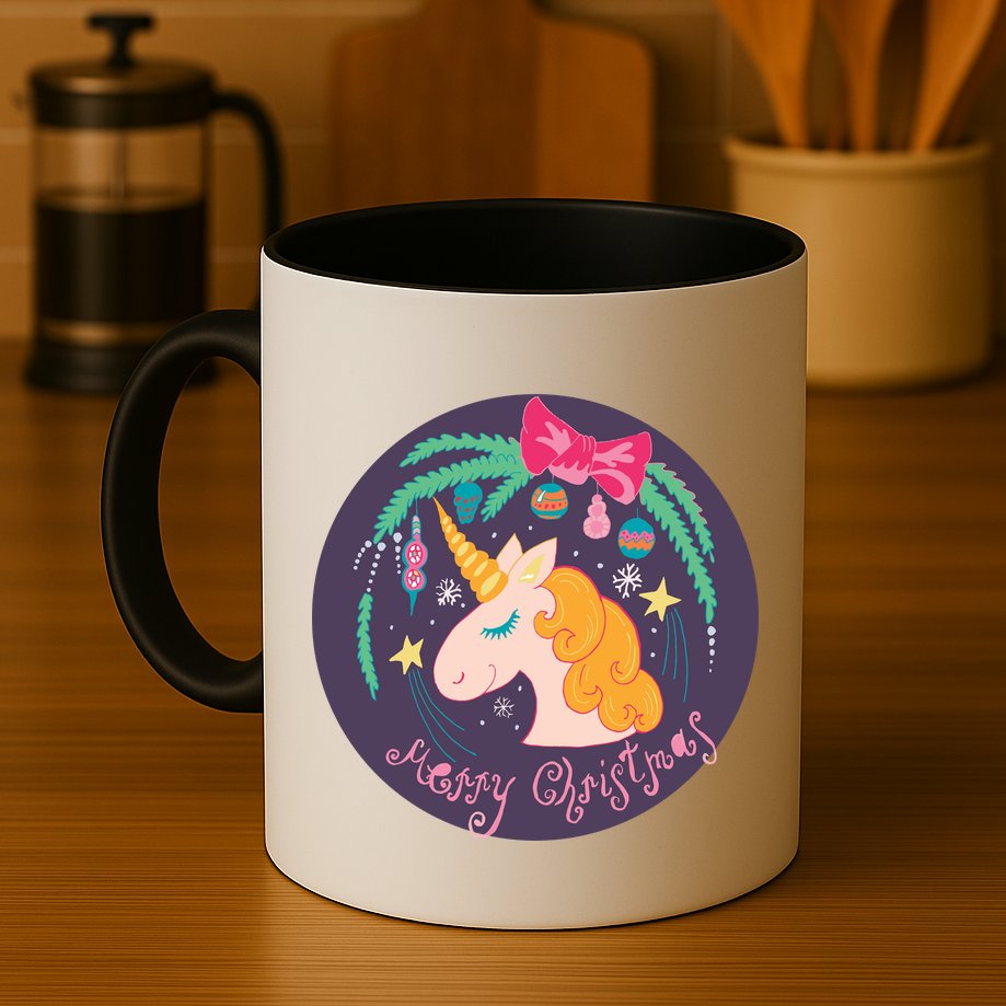 Merry Christmas Unicorn Mug