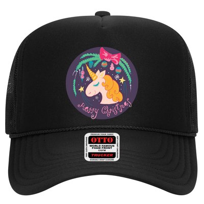 Merry Christmas Unicorn Trucker Hat