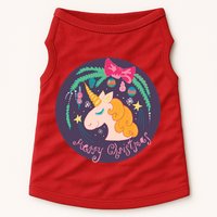 Merry Christmas Unicorn Doggie Tank