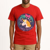 Merry Christmas Unicorn Tall T-Shirt