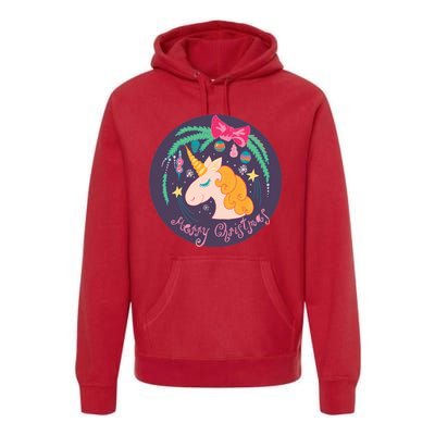 Merry Christmas Unicorn Premium Hoodie